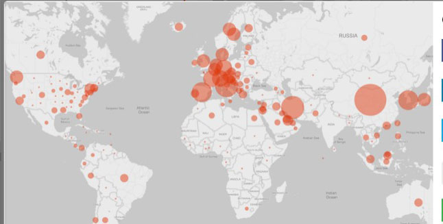 Monitoraggio Covid-19 (coronavirus), mappa dei contagi in Italia e nel mondo, in tempo reale, su bing.com